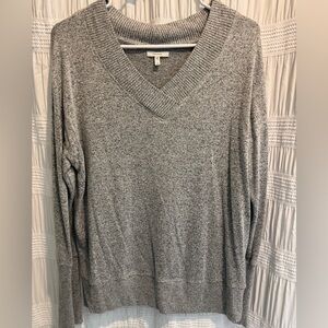 Maurices Heather Gray V-Neck Sweater